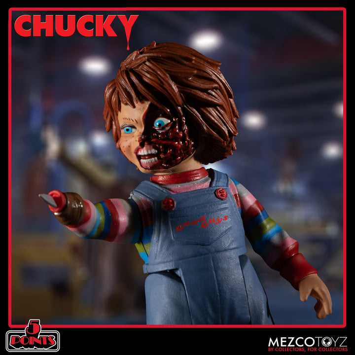Mezco Child's Play 5 Points Chucky Deluxe Action Figure Set