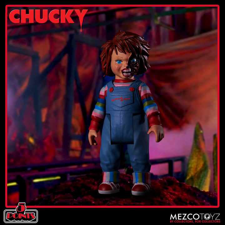 Mezco Child's Play 5 Points Chucky Deluxe Action Figure Set