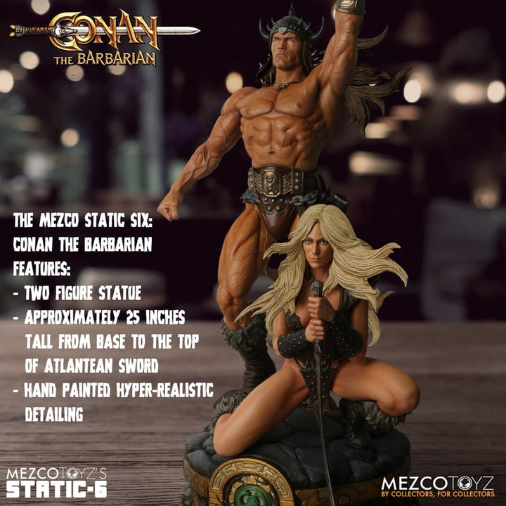 Mezco Conan the Barbarian Static-6 Conan and Valeria 1/6 Scale Statue