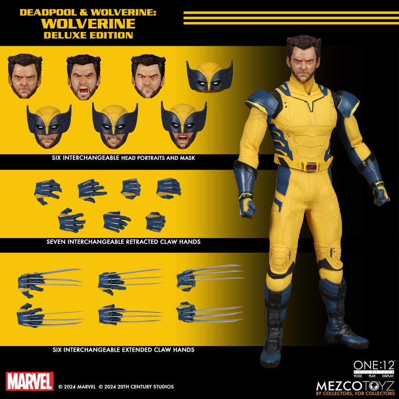 Deadpool and Wolverine MEZCO ONE12 COLLECTIVE Deluxe Action Figures Bundle