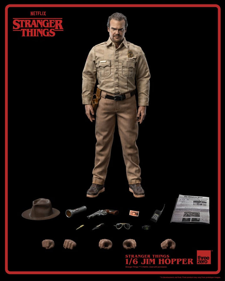 Stranger Things Jim Hopper Season 1 Action Figure 1 6 Scale 32 cm