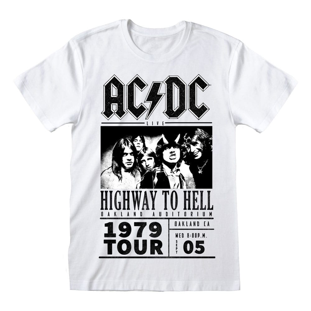 ACDC Highway To Hell 1979 Tour White T Shirt