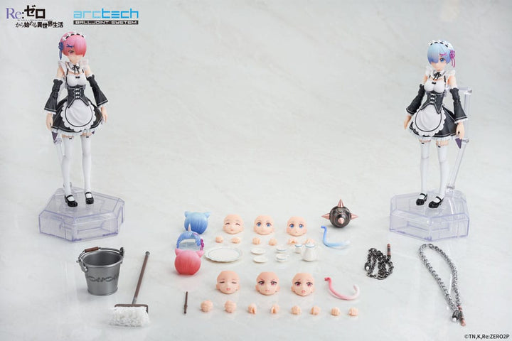 Rem and Ram Re Zero Starting Life in Another World Arctech Posable Series Action Figures 2 Pack 1 8 Scale 20 cm