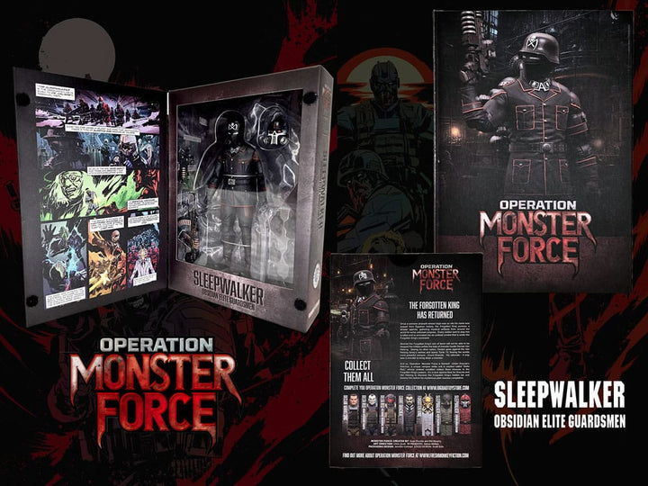 Monster Force Sleepwalker Obsidian Elite Guardsmen Operation Action Figure 1/12 Scale 15 cm