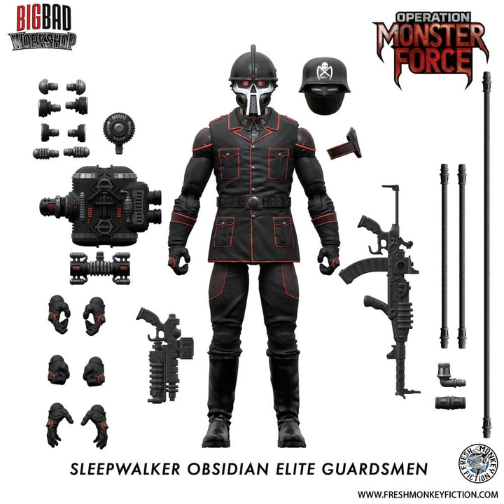 Monster Force Sleepwalker Obsidian Elite Guardsmen Operation Action Figure 1/12 Scale 15 cm