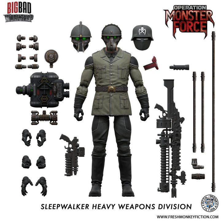 Monster Force Sleepwalker Heavy Weapons Division Operation Action Figure 1/12 Scale 15 cm