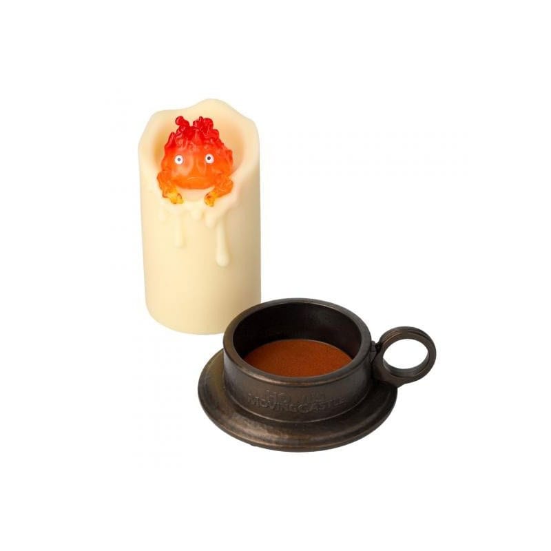 Howls Moving Castle Calcifer and Candle Light Illuminated Figure 13 cm