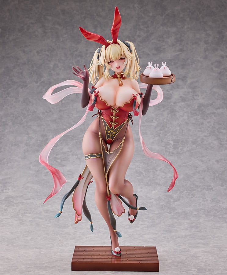 Moehime Union Cheongsam Bunny Stella PVC Statue 1 4 Scale 45 Centimeter