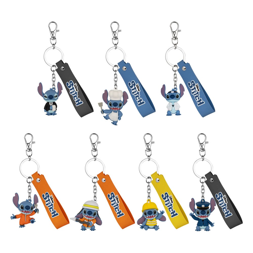 Lilo and Stitch Stitch Lilo and Stitch Job Experience Camp Series Keychains Blind Box 4 cm Assortment 6
