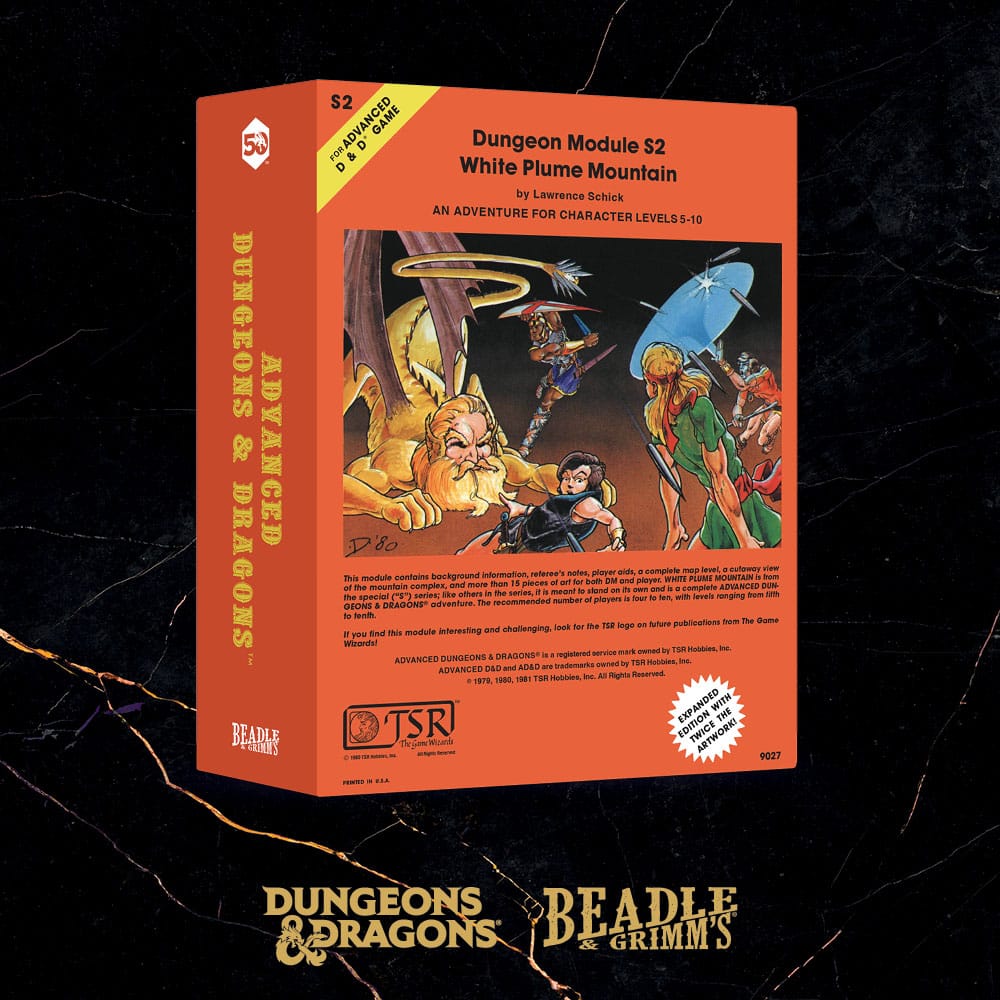 Dungeons And Dragons Dice Set Classic Module White Plume Mountain 7 Piece