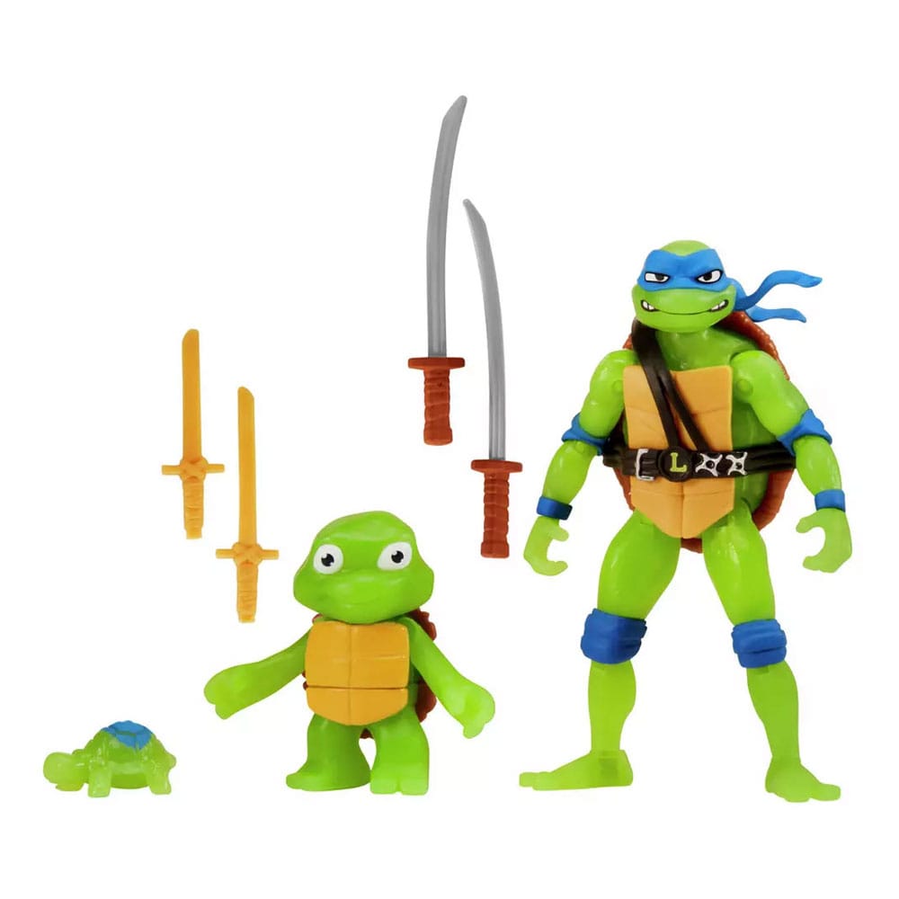 Teenage Mutant Ninja Turtles Mutant Mayhem Leonardo Evolution Three Pack Figures