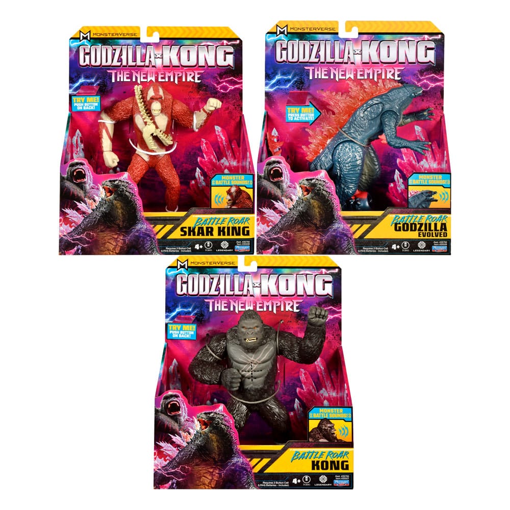 Godzilla versus Kong The New Empire Deluxe Elek 18 cm Action Figures Set of 4