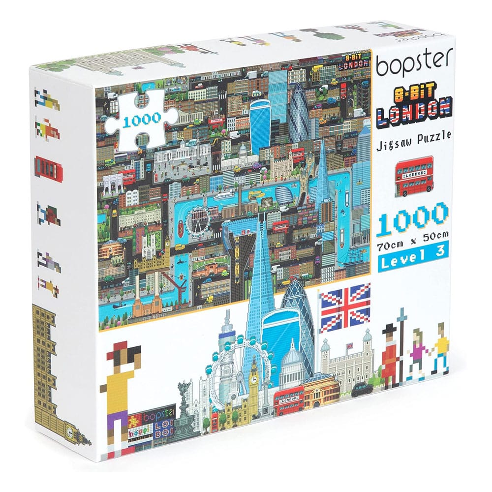 8 Bit Pixel Puzzle London Video Game Level 3 1000 Pieces