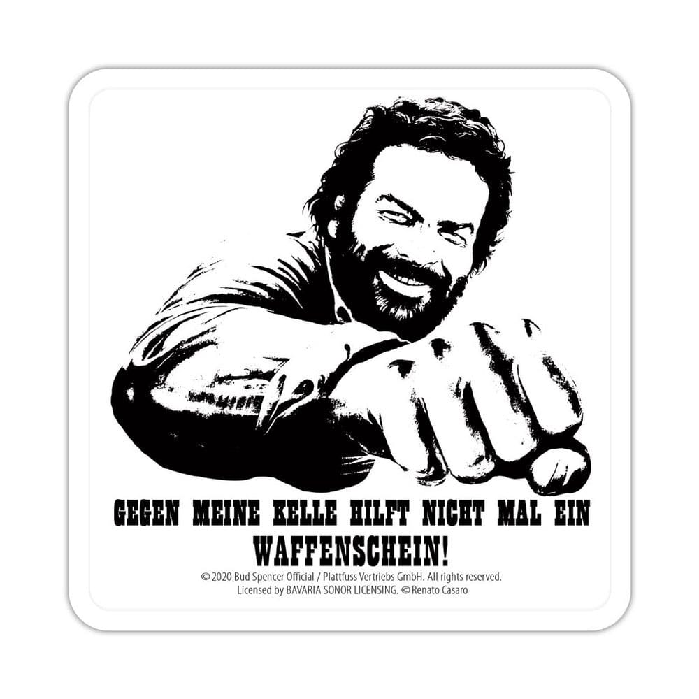 Bud Spencer Kelle Tin Coasters Set 10 x 10 cm