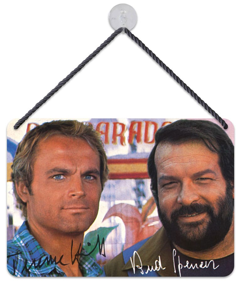 Bud Spencer and Terence Hill Autogramm Tin Sign 16.5 x 11.5 cm