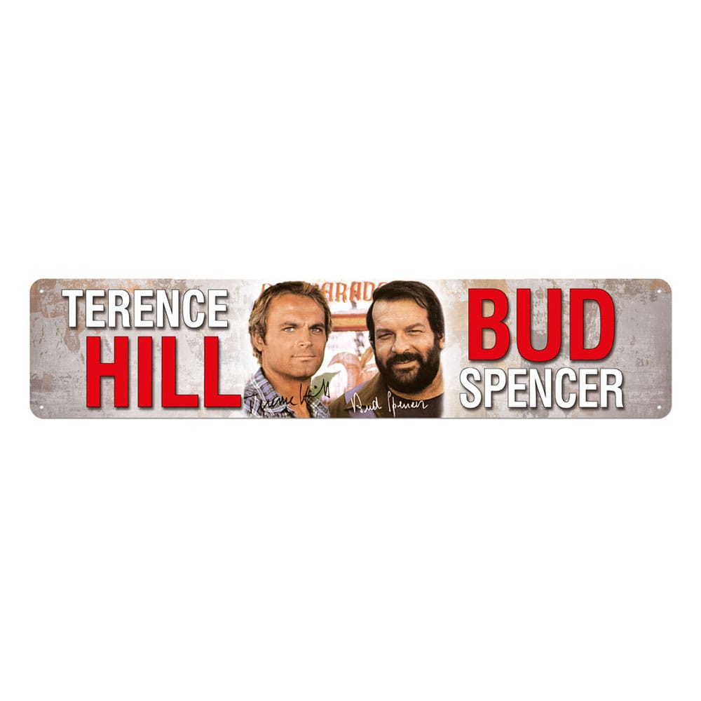 Bud Spencer and Terence Hill Autogramm Tin Sign 46 x 10 cm
