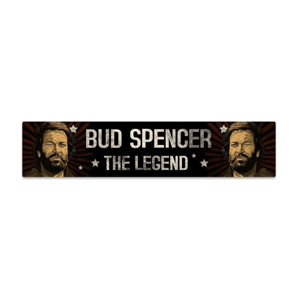 Bud Spencer The Legend Tin Sign with Magnet 16 x 3.5 cm