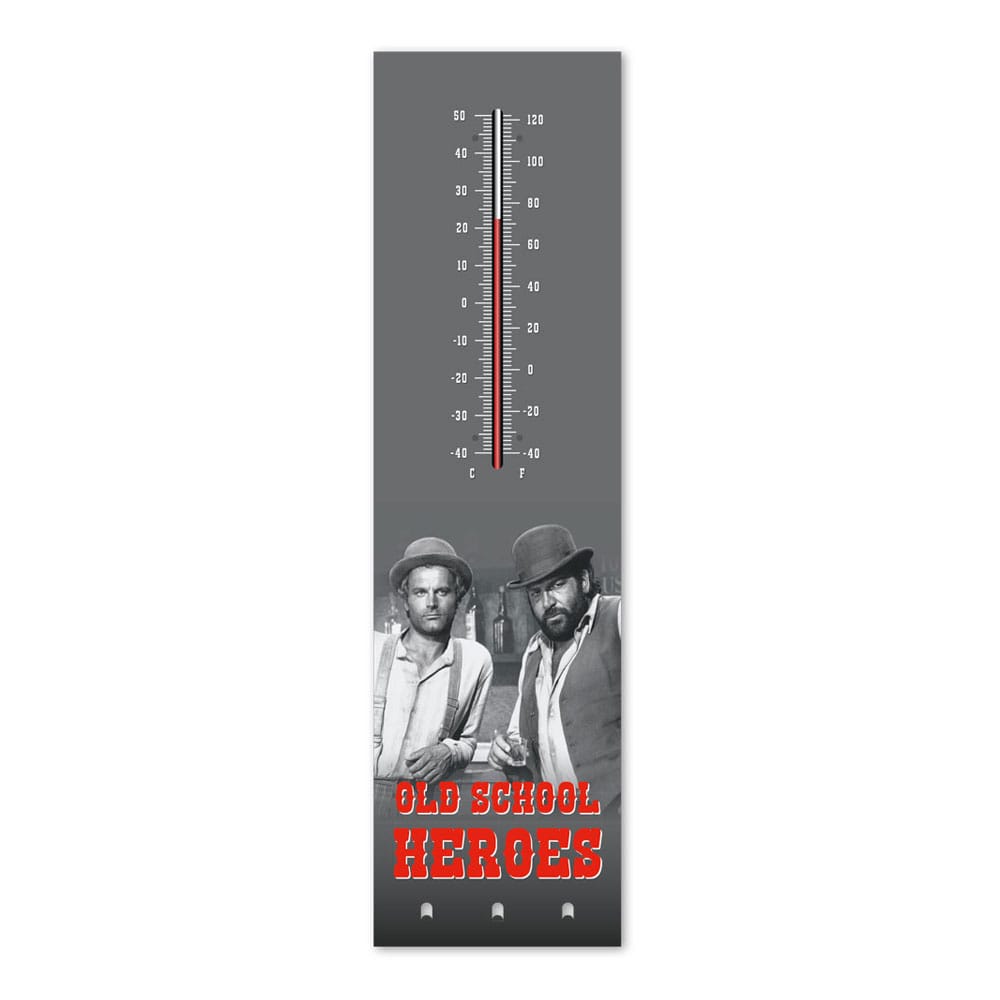 Bud Spencer and Terence Hill Old School Heroes Thermometer with Metal Key Holder