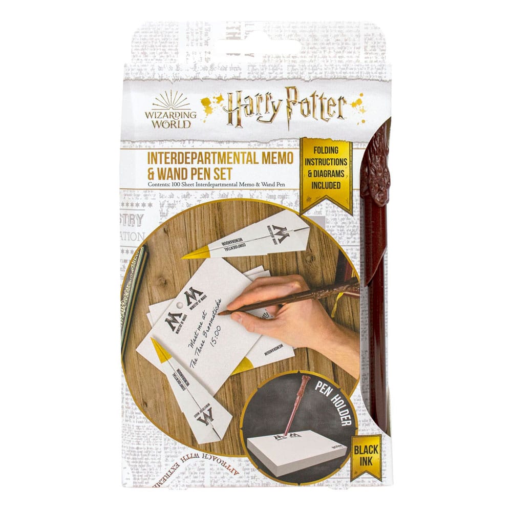 Harry Potter Hogwarts Memo Pad and Wand Pen Set