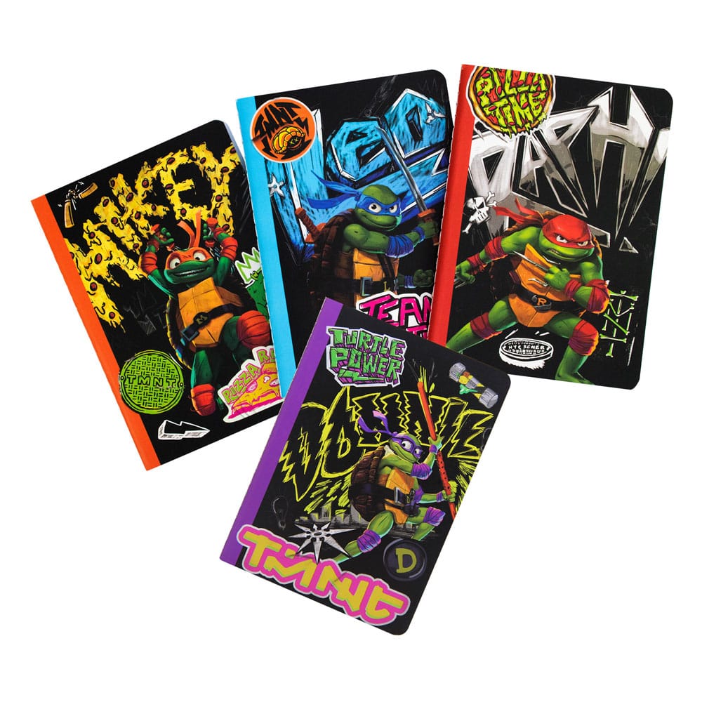 Teenage Mutant Ninja Turtles Notebook Set 4 Pack
