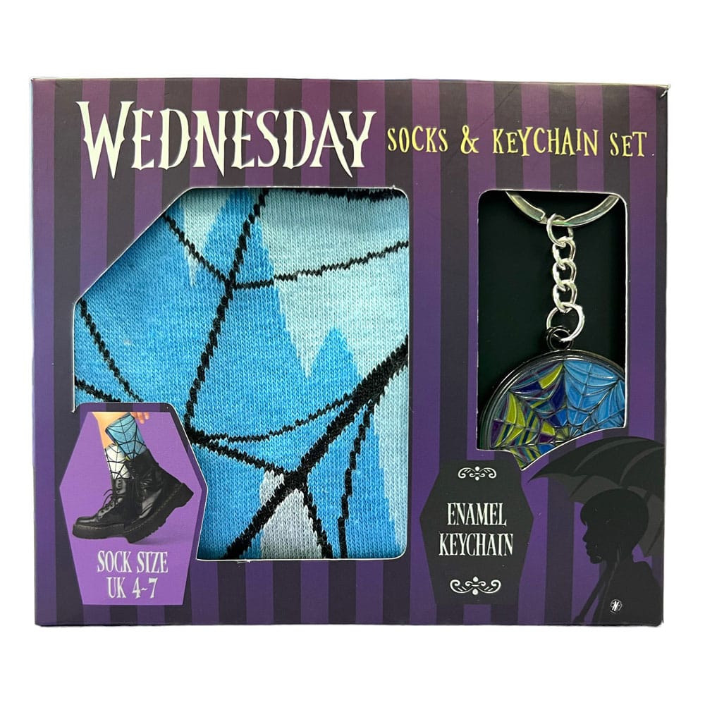 Wednesday Keychain and Socks Set