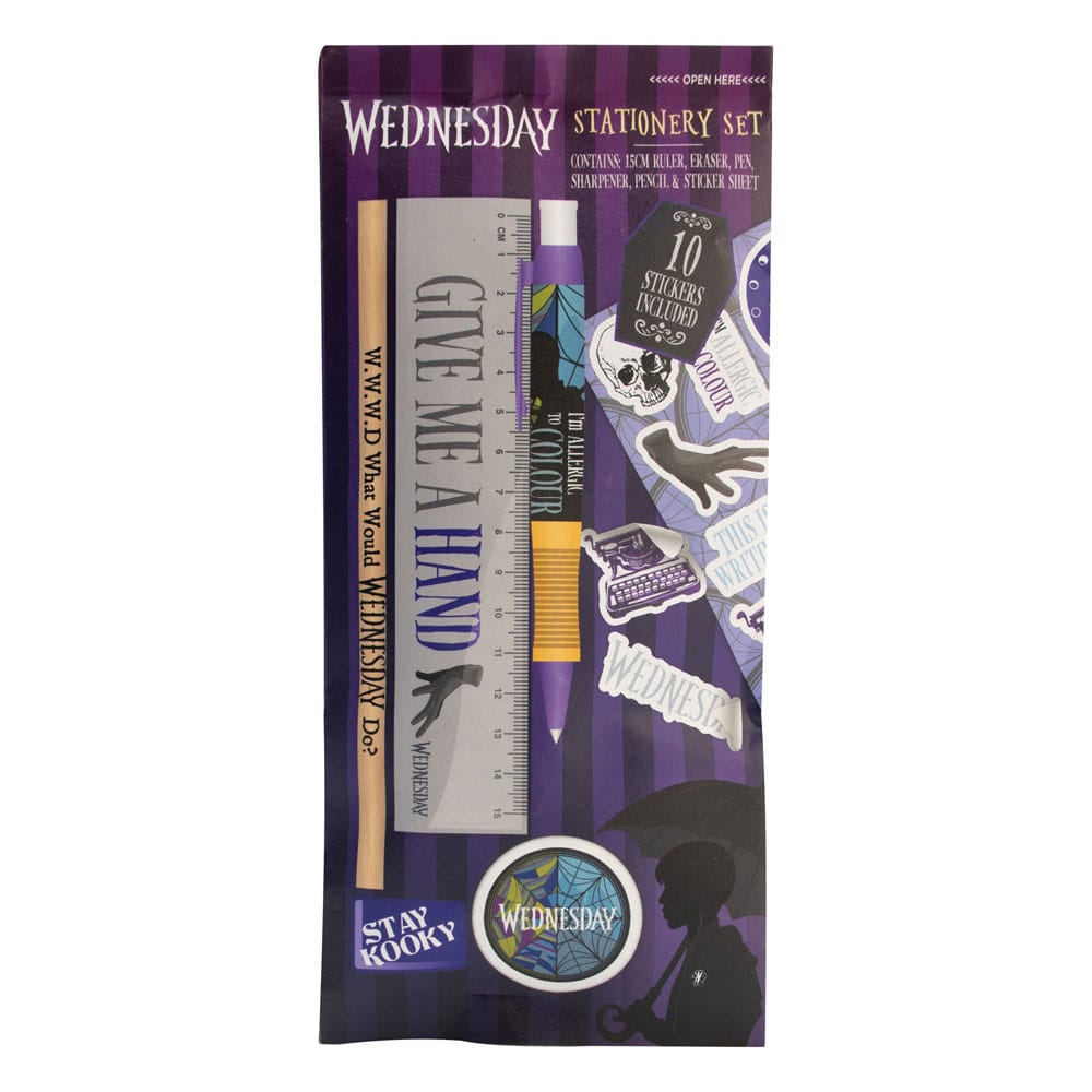 Wednesday Stationery Set Five Piece Pack