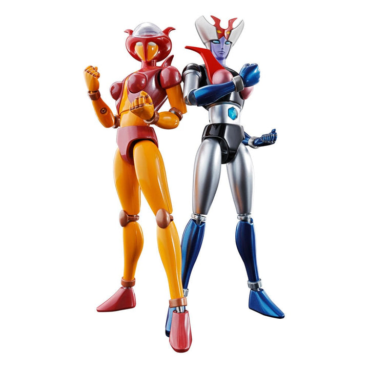 Mazinger Z Soul of Chogokin GX-08R Aphrodai A vs GX-09R Minerva X 6.3" Diecast Action Figures