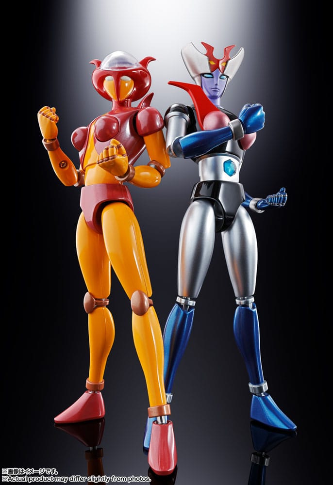 Mazinger Z Soul of Chogokin GX-08R Aphrodai A vs GX-09R Minerva X 6.3" Diecast Action Figures
