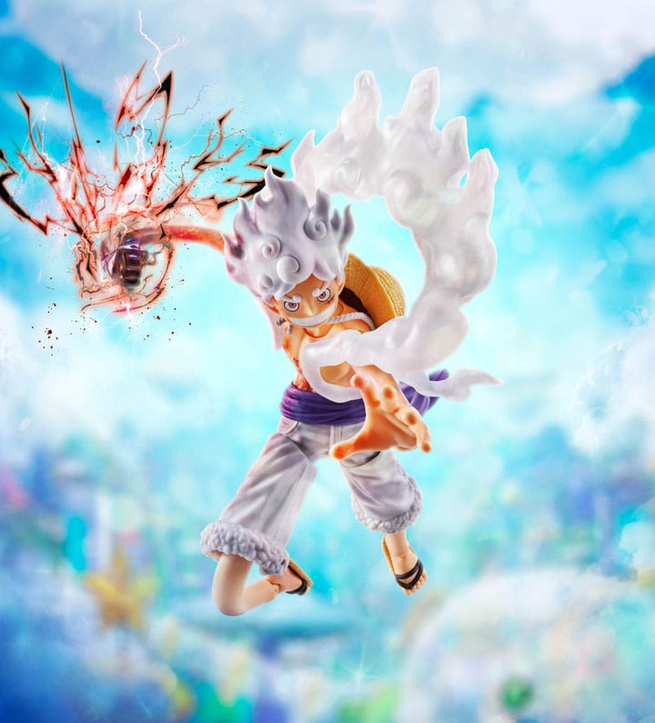 S H Figuarts Monkey D Luffy Gear 5 Future Island Egghead One Piece Action Figure 15 cm