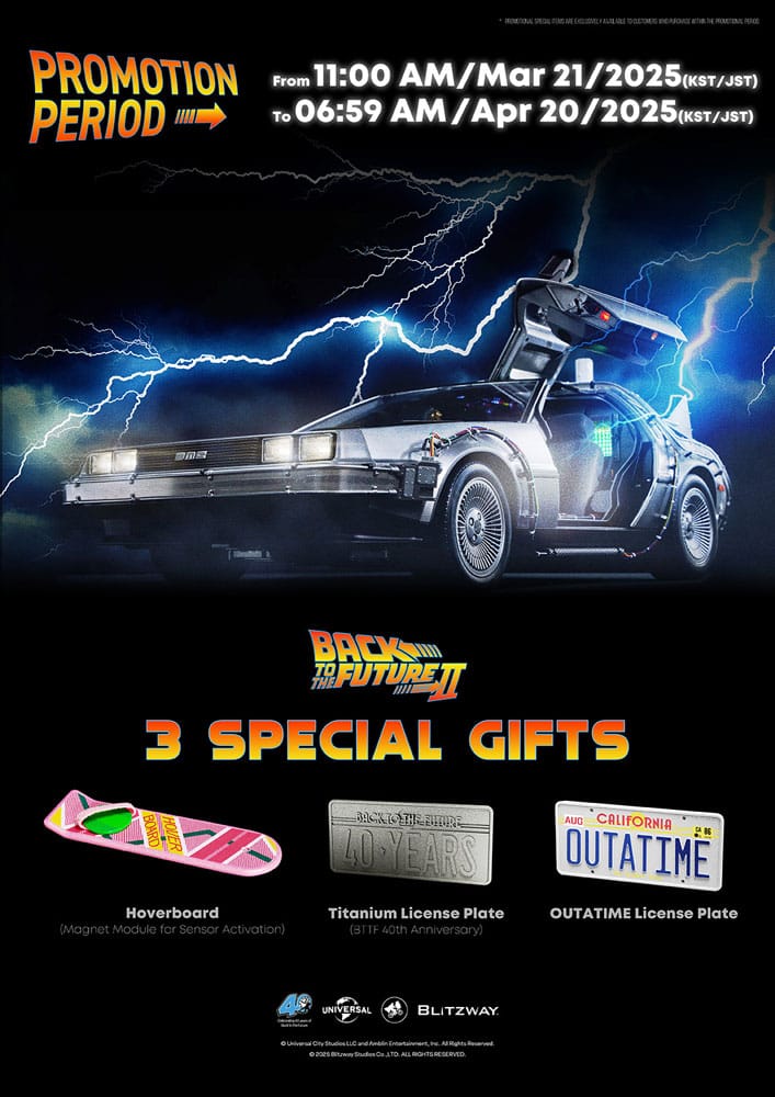 Back to the Future Time Machine Back to the Future II Premium UMS Vehicle 1 6 Scale