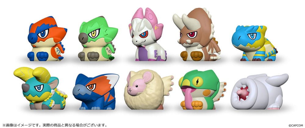 Monster Hunter Finger Puppet Trading Figures Vol 1 3 to 5 cm 10 Piece