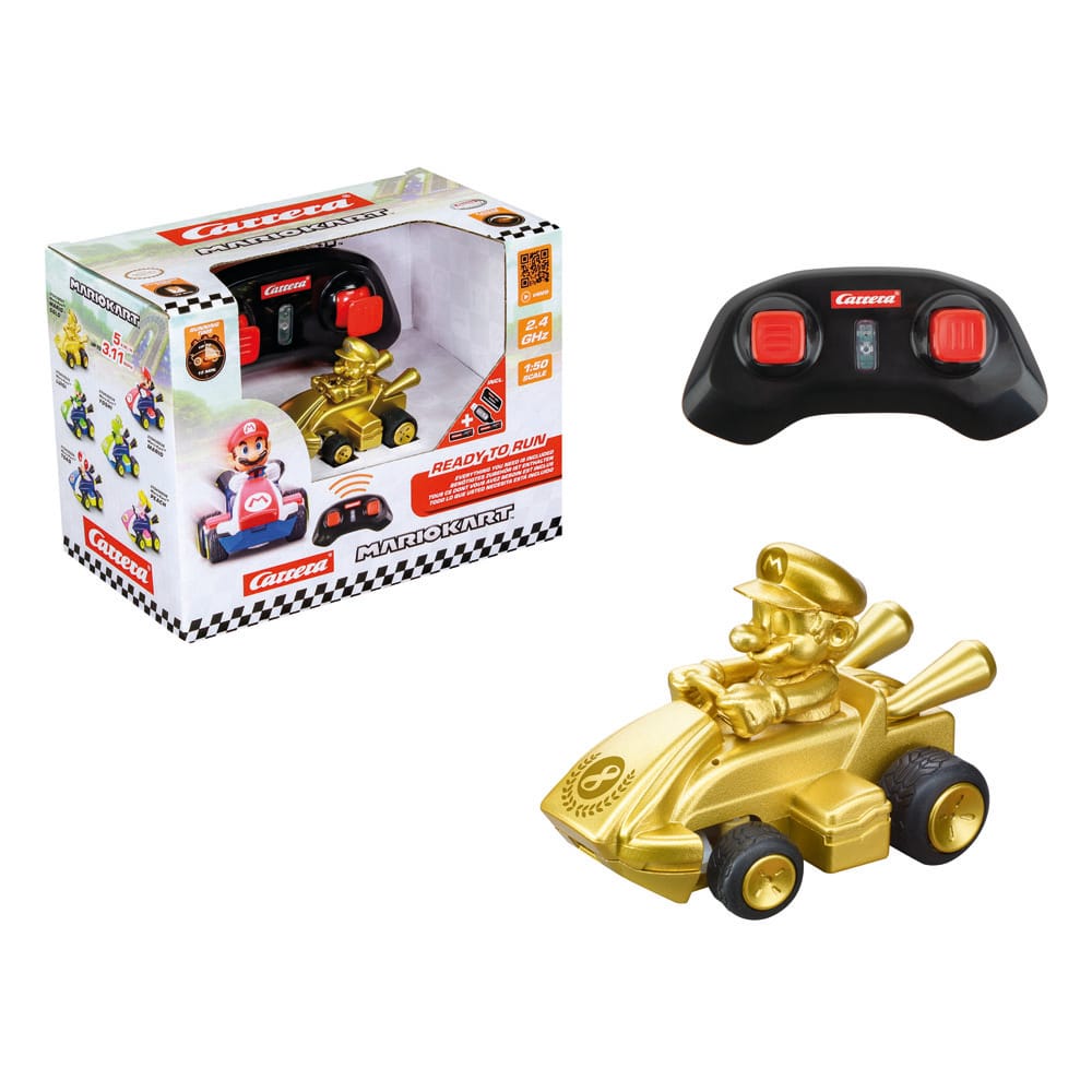 Super Mario Kart Mini Mario Gold 2.4GHz 1/50 Scale Remote Controlled Car