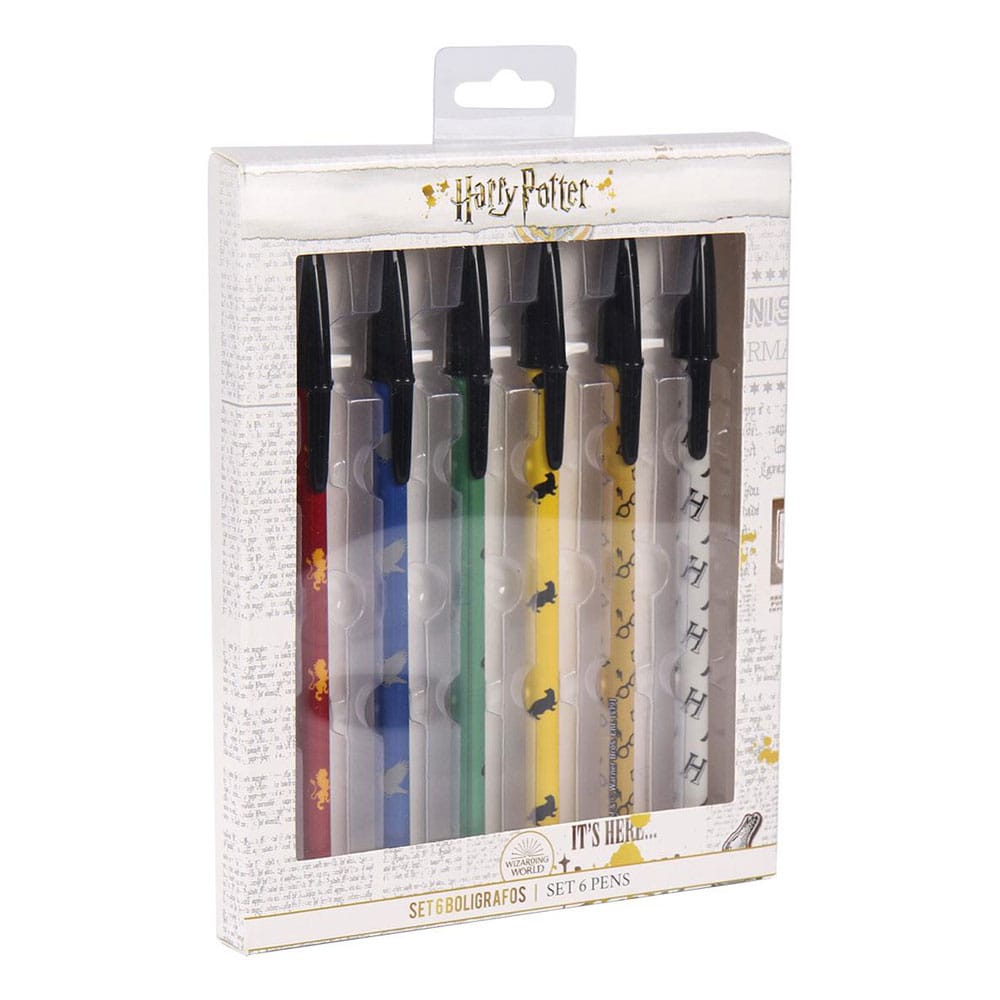 Wizarding World Harry Potter Ballpoint Pen 6 Pack Writing Set