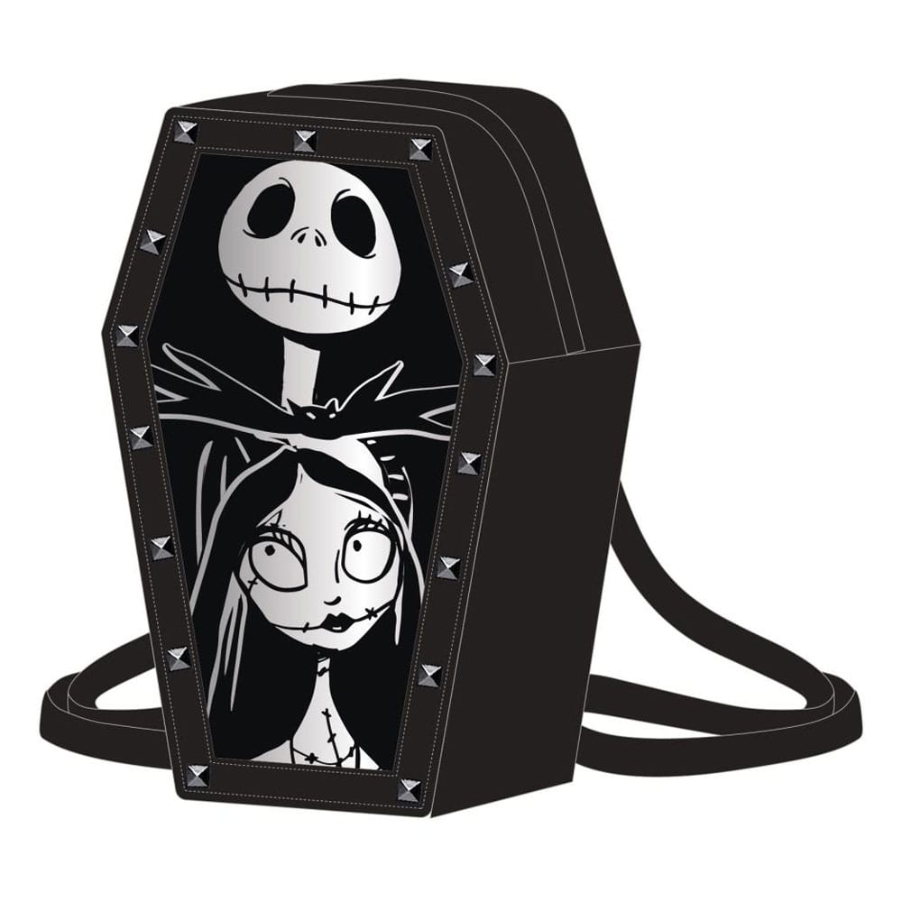 Disney Jack Skellington The Nightmare Before Christmas Coffin Shape Faux Leather Backpack