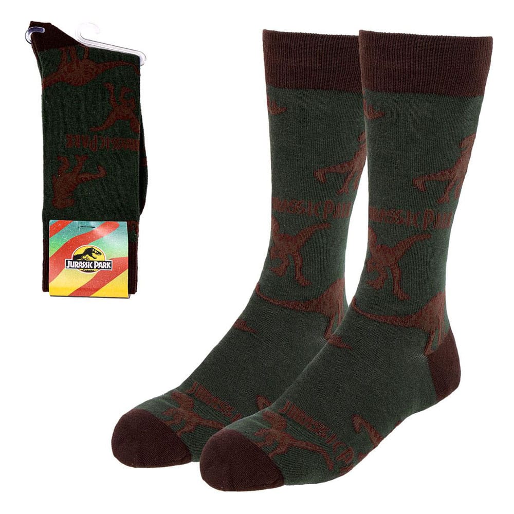Jurassic Park Raptor Assortment Crew Socks (Set of 6)