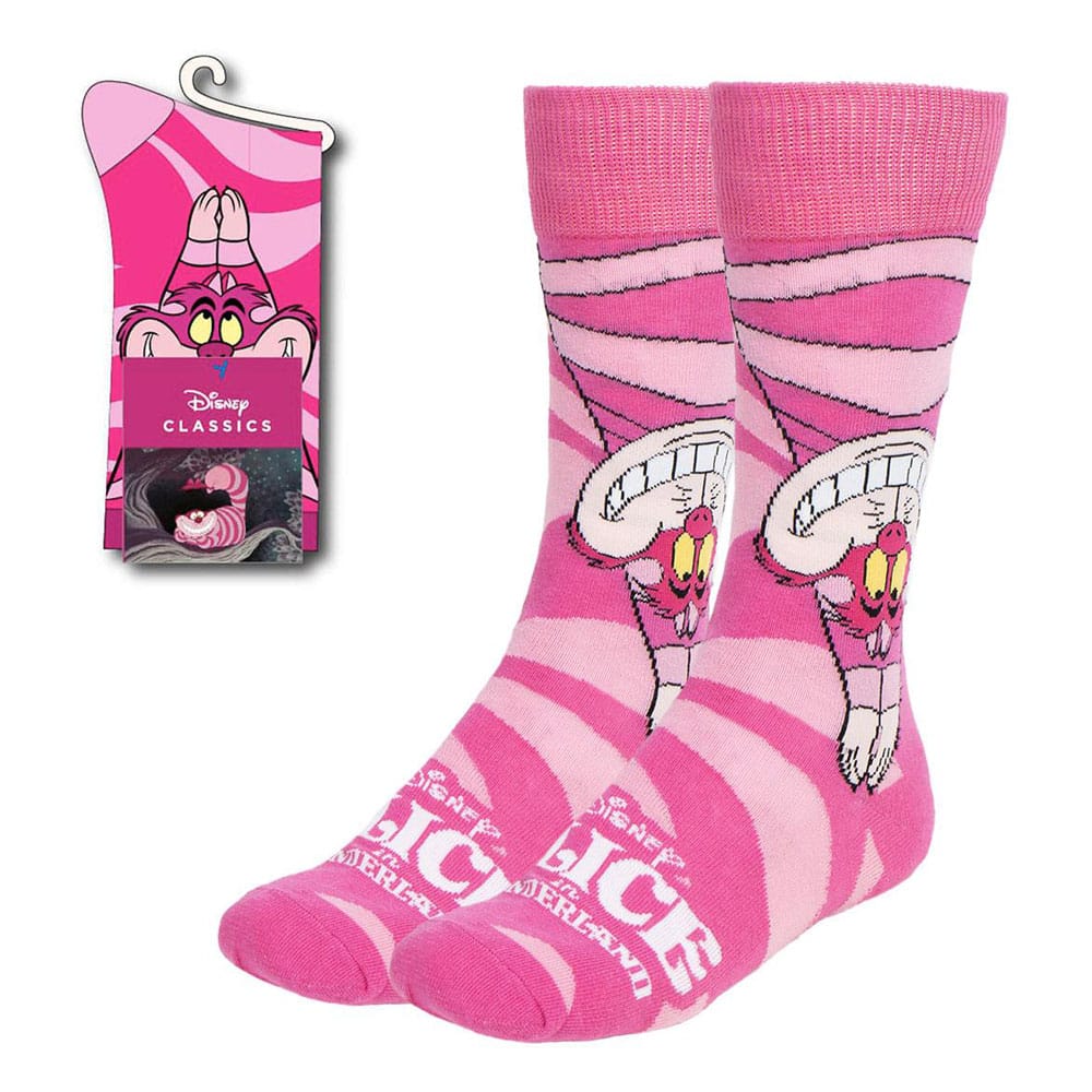 Disney Cheshire Cat Upside Down Alice in Wonderland Socks