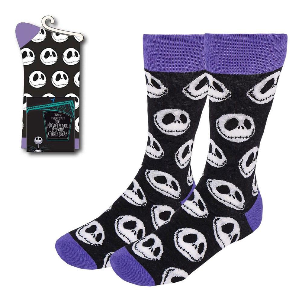 Nightmare Before Christmas Jacks Face Purple Socks