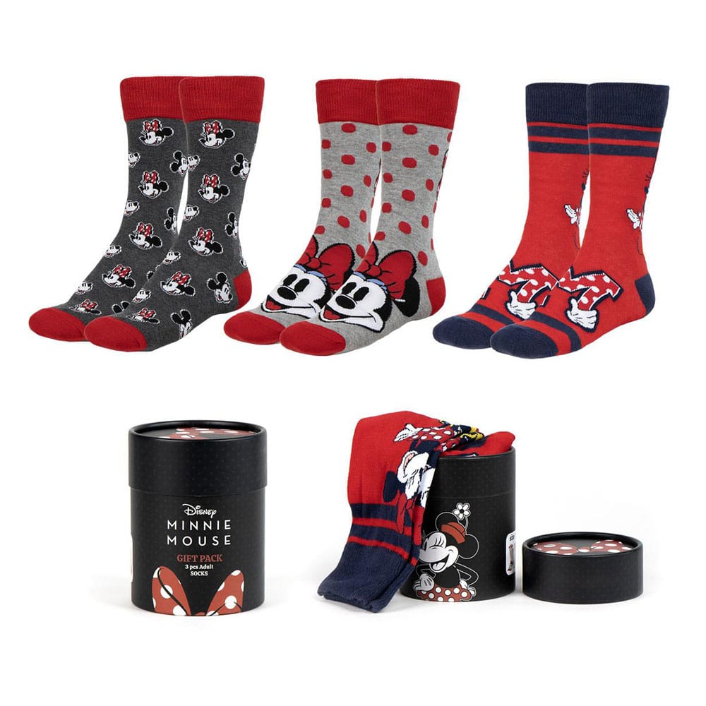 Disney Minnie 1 Crew Socks EU Size 36-43 (Set of 3)