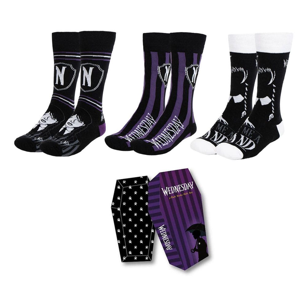 Wednesday Socks Set 3 Pack Size 36 to 43