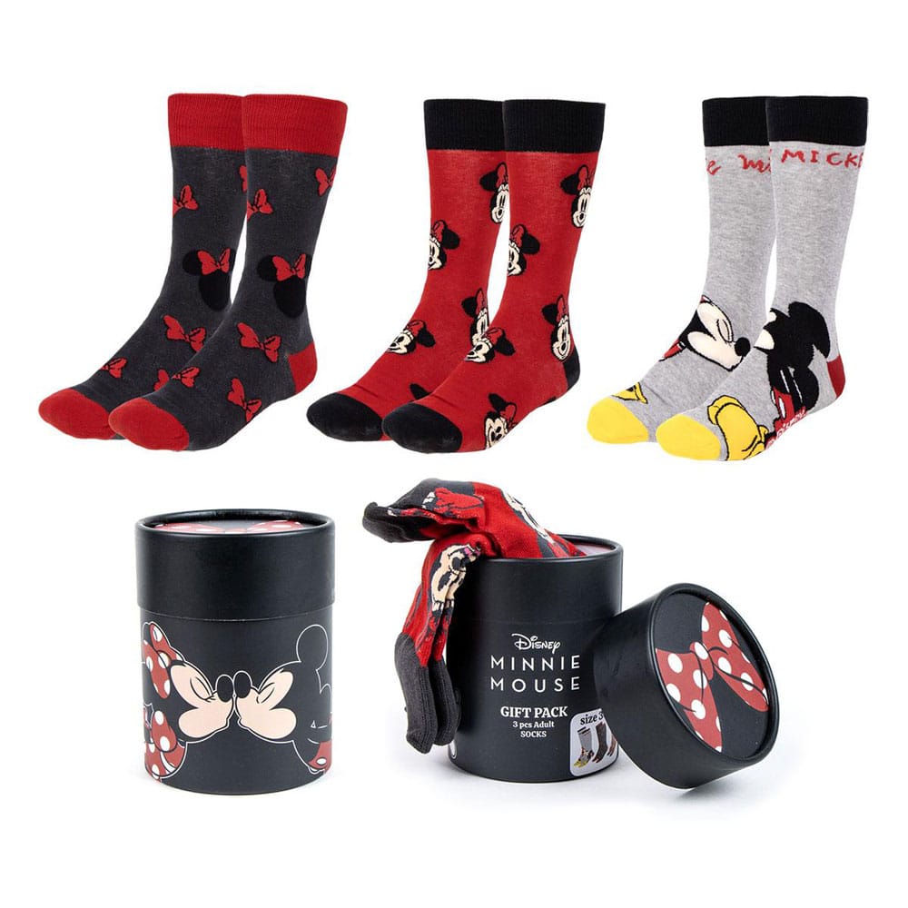 Disney Minnie 2 Crew Socks EU Size 36-43 (Set of 3)