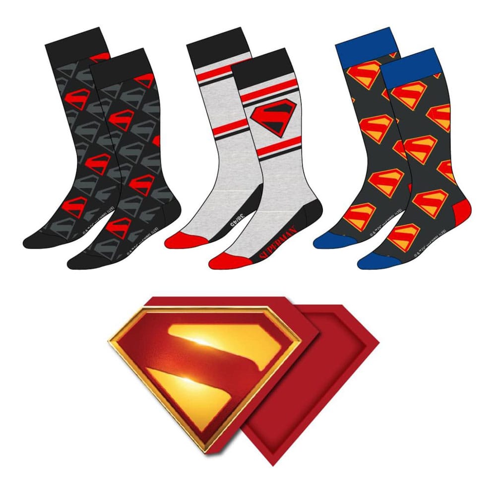 DC Comics Superman Crew Socks EU Size 38-45 (Set of 3)