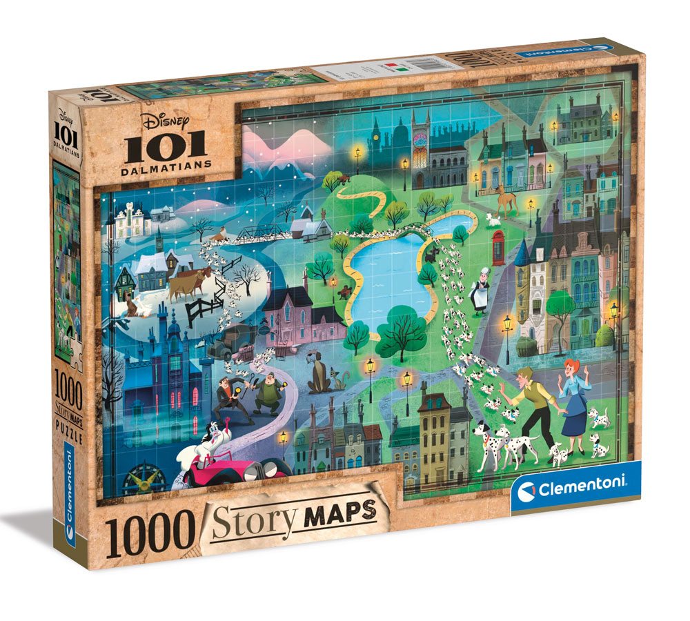 Disney Story Maps 101 Dalmatians Jigsaw Puzzle 1000 Pieces