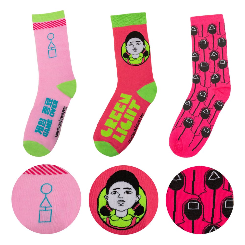Squid Game Socks Set 3 Pack