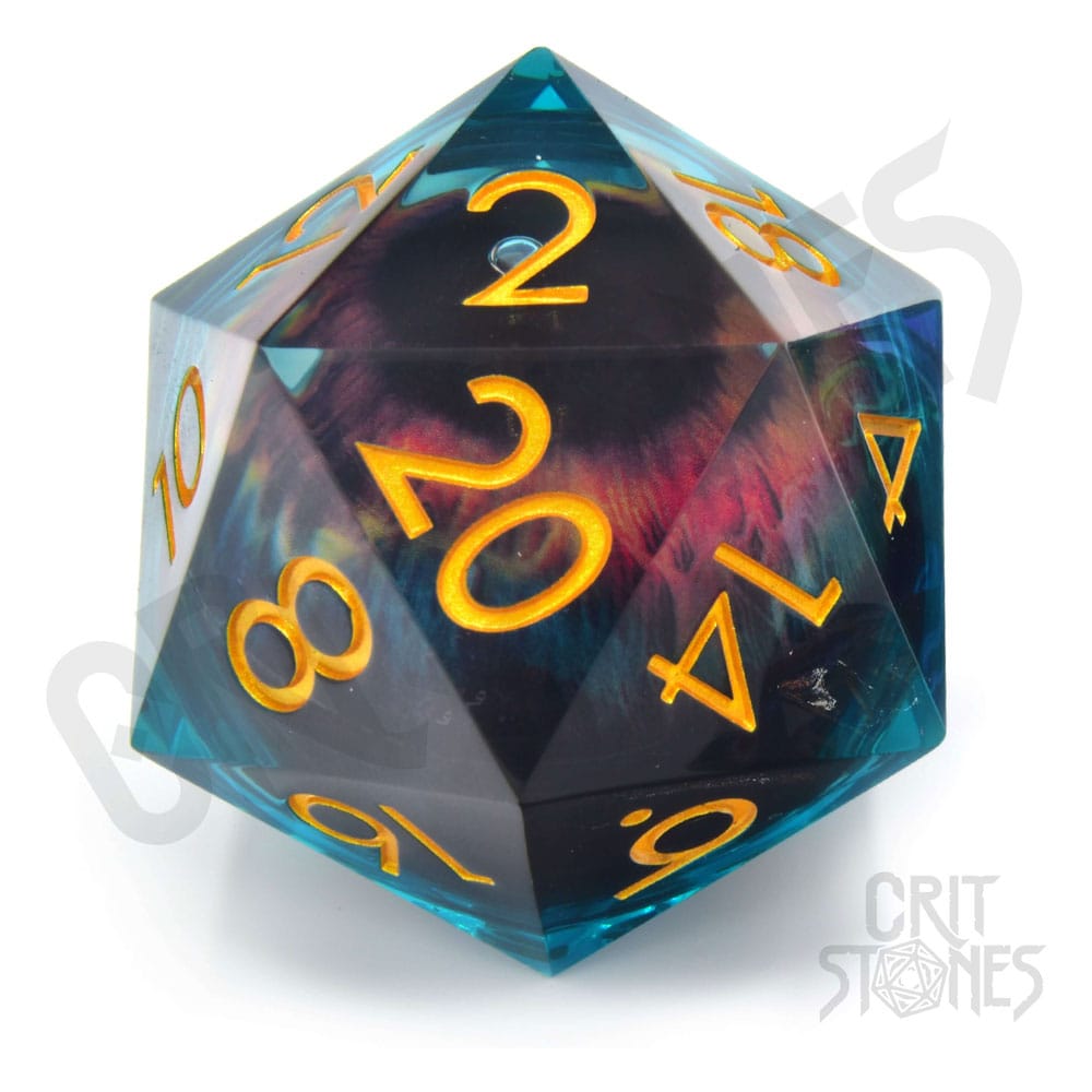 CritStones Liquid Core Dice D20 Eye of the Oracle 5 cm Collectible