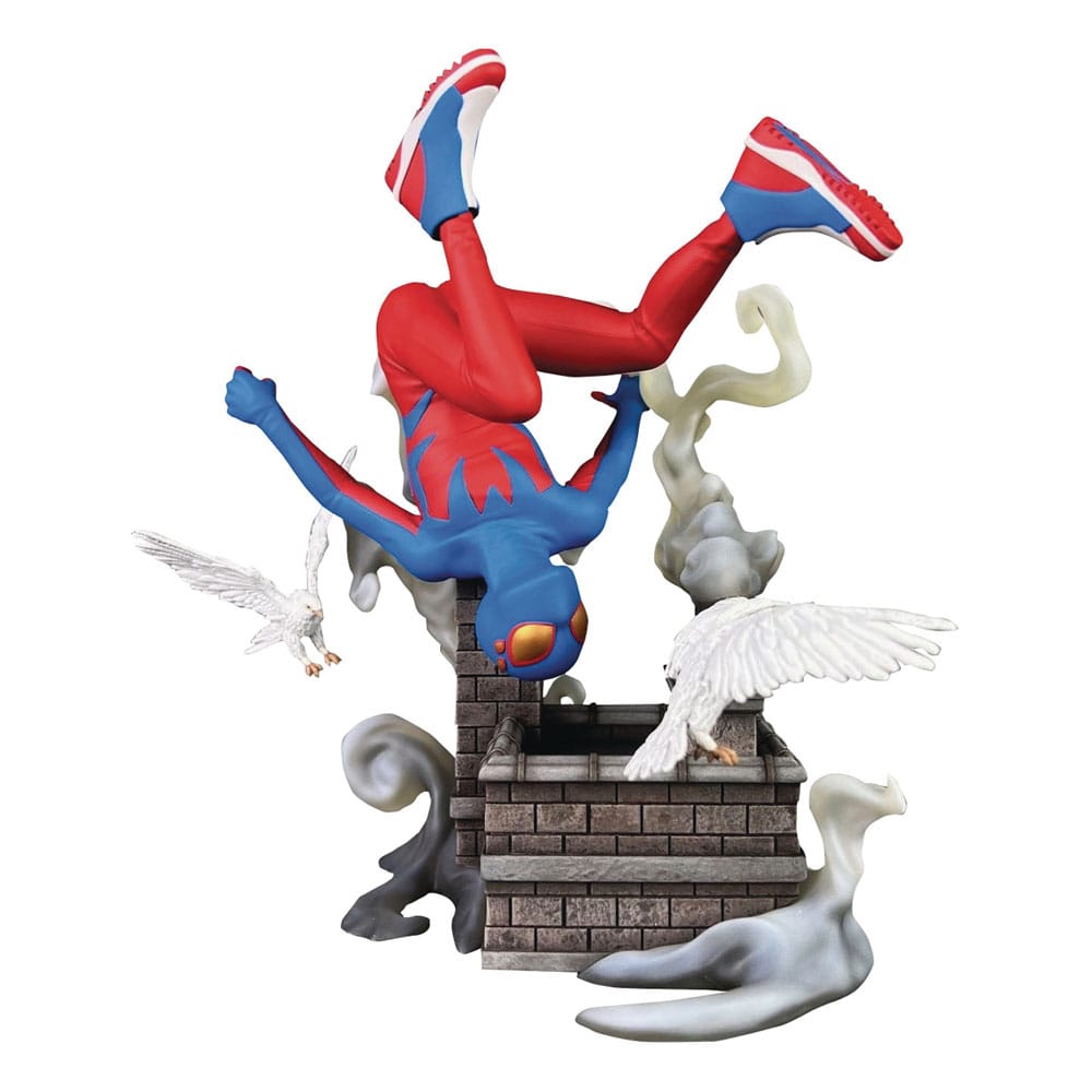 Diamond Select Toys Spider Boy Marvel Comic PVC Diorama Gallery 20 cm