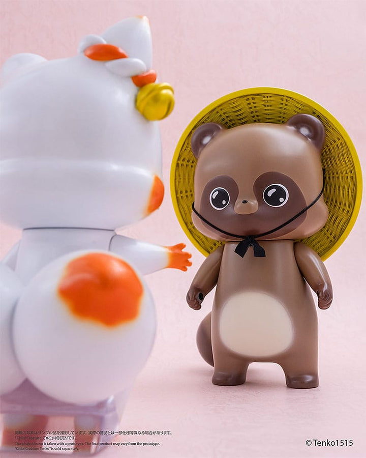 Little Fox with Two Tails Ponkichi Chibi Creature Vinyl Figure 15 cm