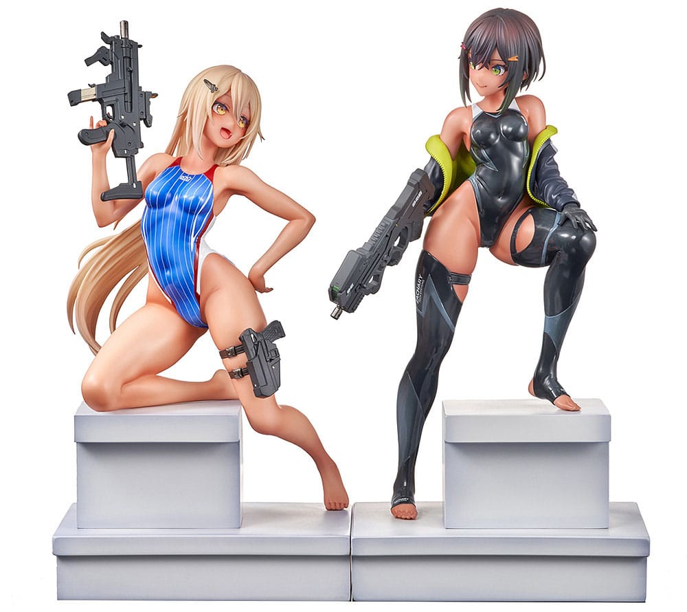 Arms Note Swim Team Bucho chan and Kohai chan PVC Statue 1 7 Scale 22 cm