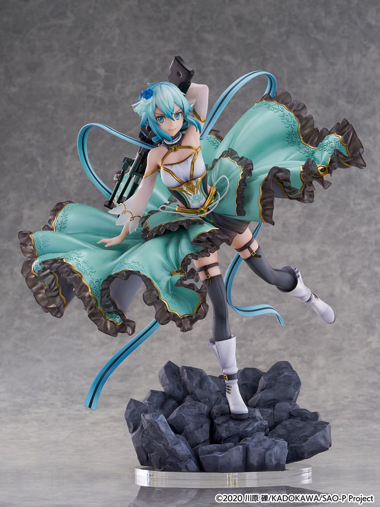 Sword Art Online Sinon Crystal Dress Ver SHIBUYA SCRAMBLE FIGURE PVC Statue 1 7 Scale 29 cm