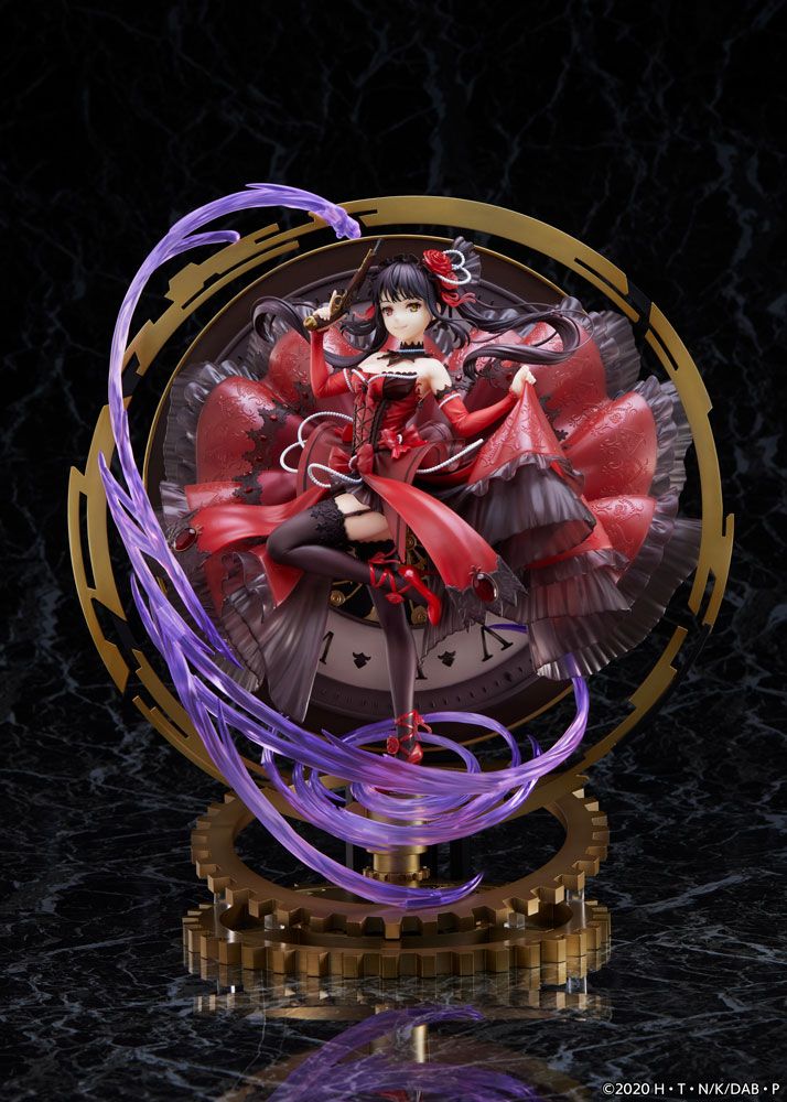 Date A Bullet Kurumi Tokisaki Pigeon Blood Ruby Dress Ver PVC Statue 1 7 Scale 33 cm