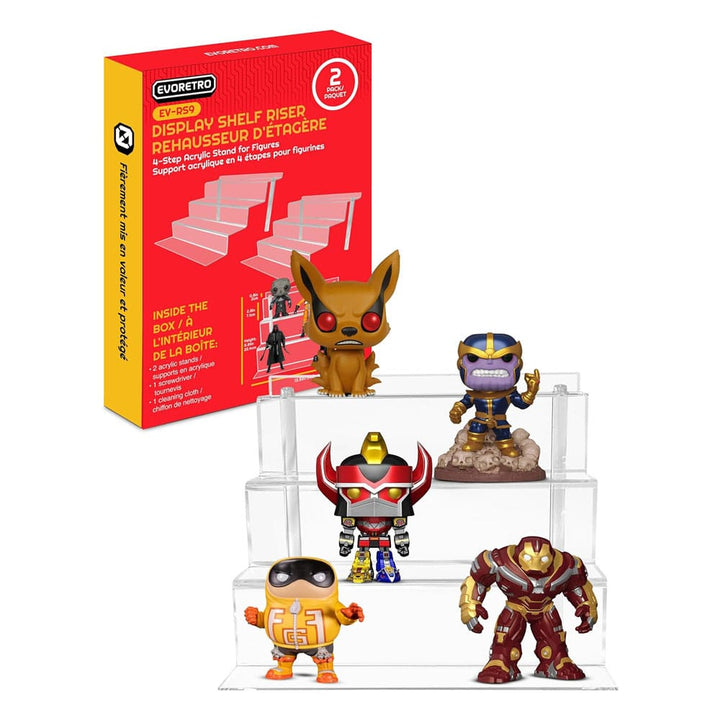 Evoretro RS9 Acrylic Shelf Riser (2-Pack)